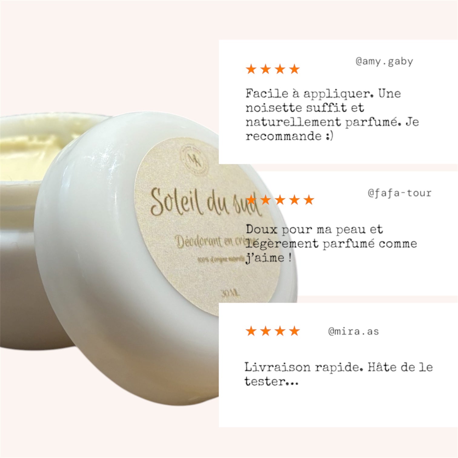 Déodorant « Soleil du sud » 5 ingrédients seulement